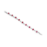 Scarlet Glow White & Red Zircon Bracelet